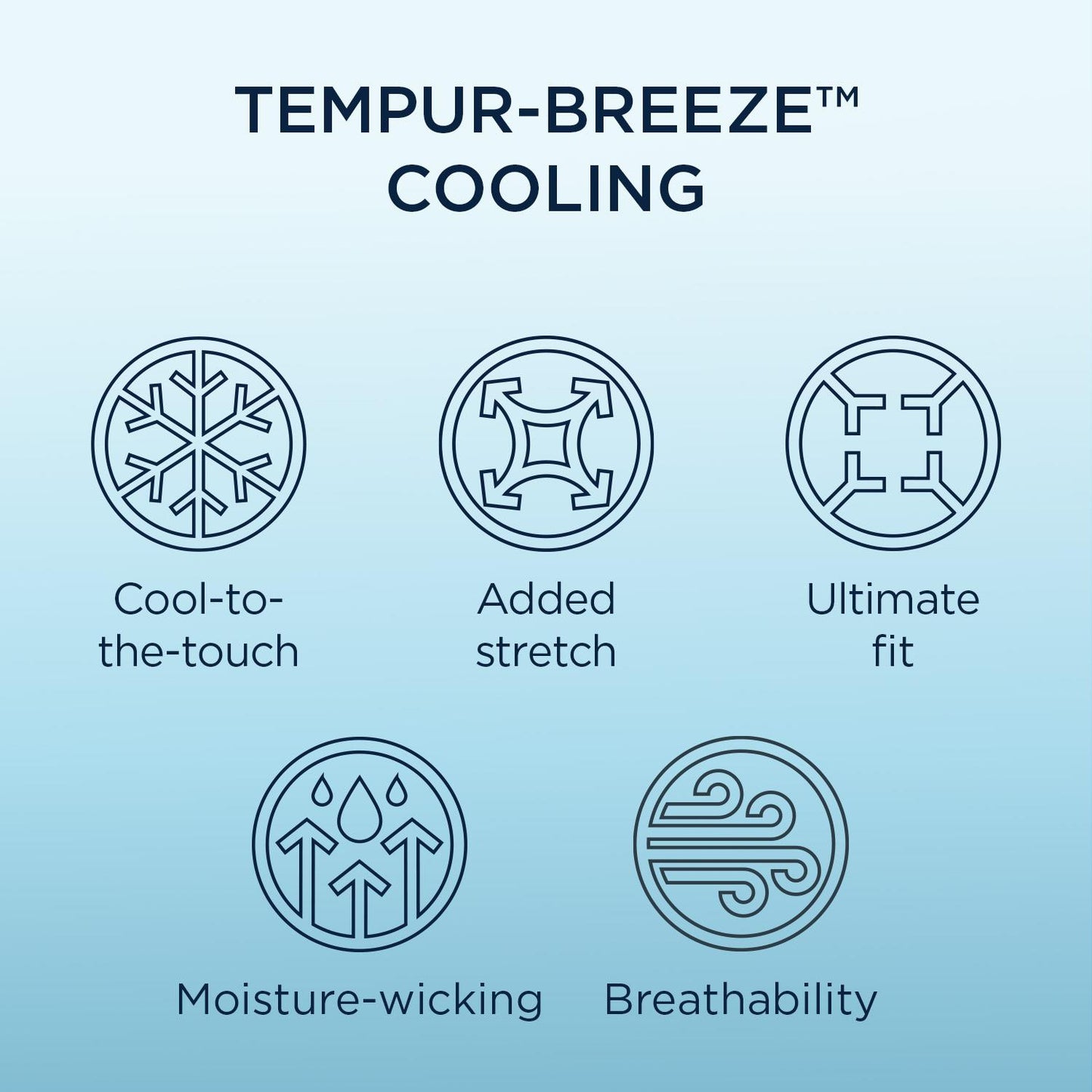  Tempur-Pedic Tempur-Pedic Breeze Pillowcase Set - Sleepy Blue (Queen) IMAGE 3