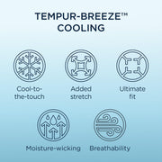  Tempur-Pedic Tempur-Pedic Breeze Pillowcase Set - Sleepy Blue (Queen) IMAGE 3