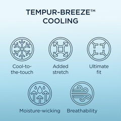  Tempur-Pedic Tempur-Pedic Breeze Pillowcase Set - Sleepy Blue (Queen) IMAGE 3