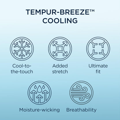  Tempur-Pedic Tempur-Pedic Breeze Pillowcase Set - Sleepy Blue (Queen) IMAGE 3