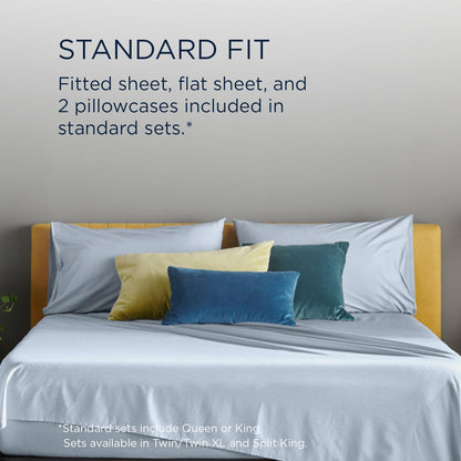 Tempur-Pedic TEMPUR ProAir Sheet Set Sleepy Blue (Split California King) IMAGE 11