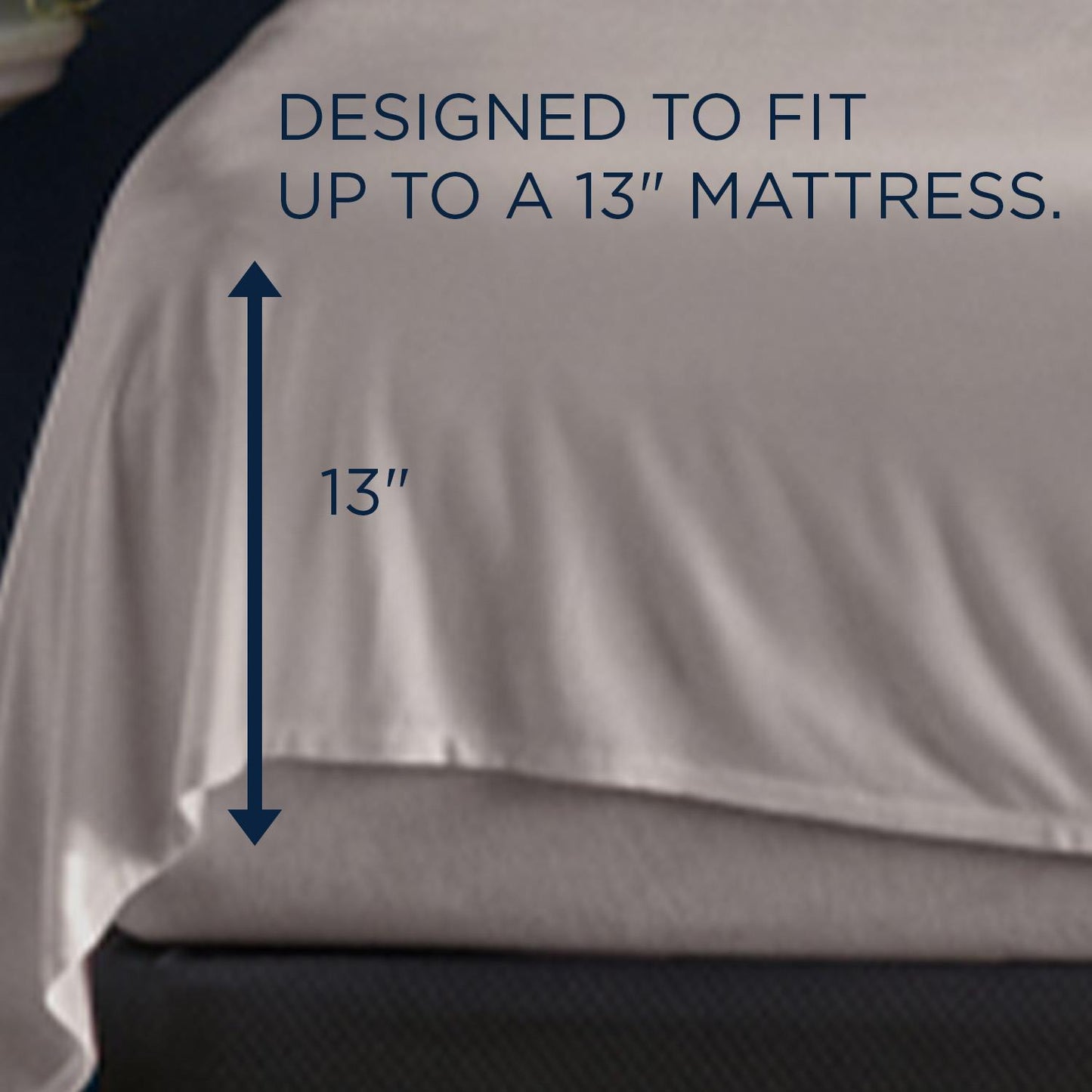  Tempur-Pedic TEMPUR Rayon from Bamboo Sheet Set Cool Gray (Twin XL) IMAGE 3