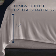  Tempur-Pedic TEMPUR Rayon from Bamboo Sheet Set Cool Gray (Full) IMAGE 3