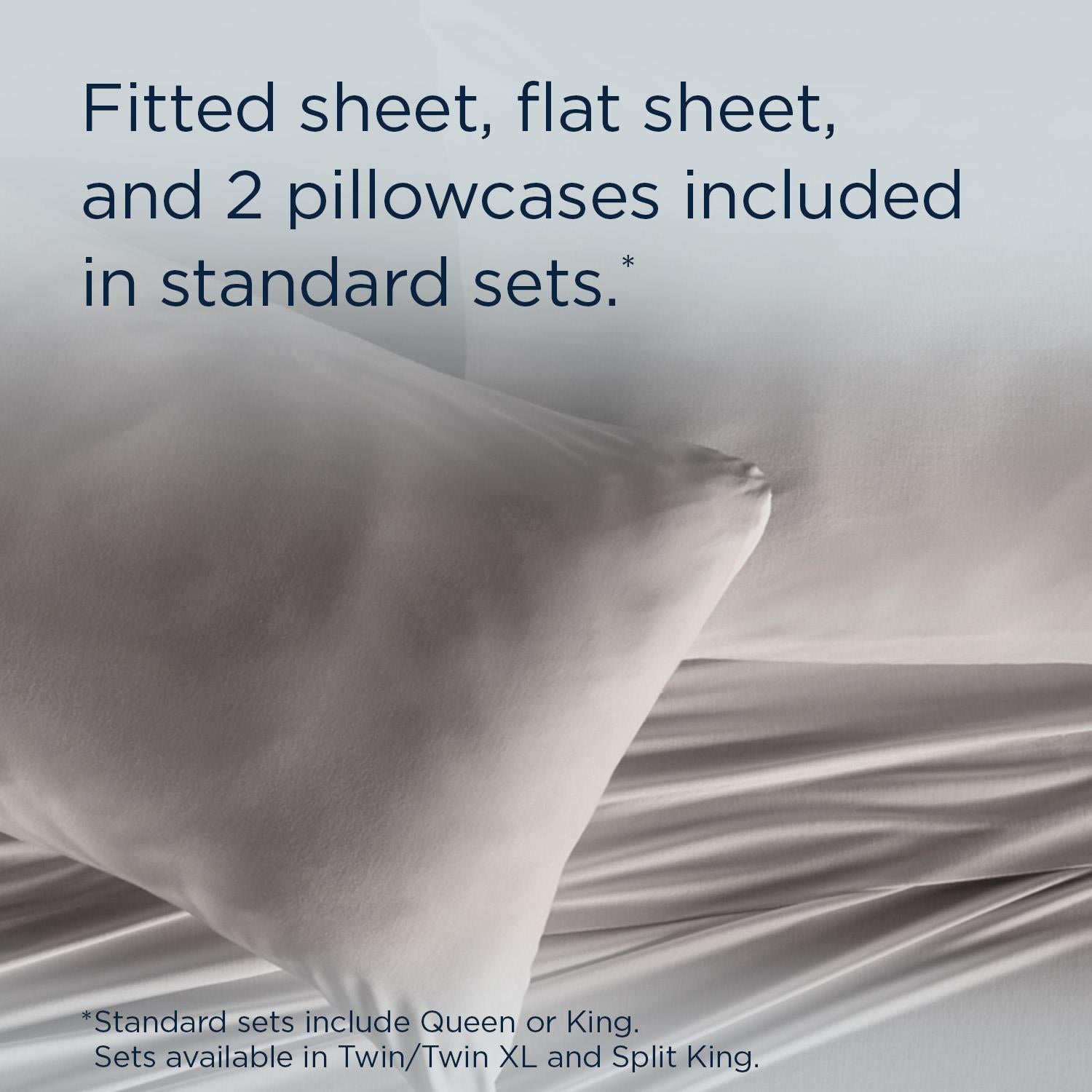  Tempur-Pedic TEMPUR Rayon from Bamboo Sheet Set Cool Gray (Split California King) IMAGE 11