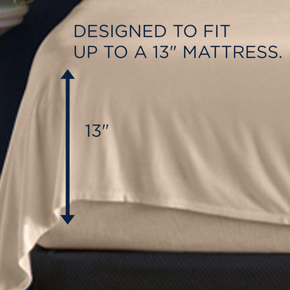  Tempur-Pedic TEMPUR Rayon from Bamboo Sheet Set Sandstone (Full) IMAGE 3