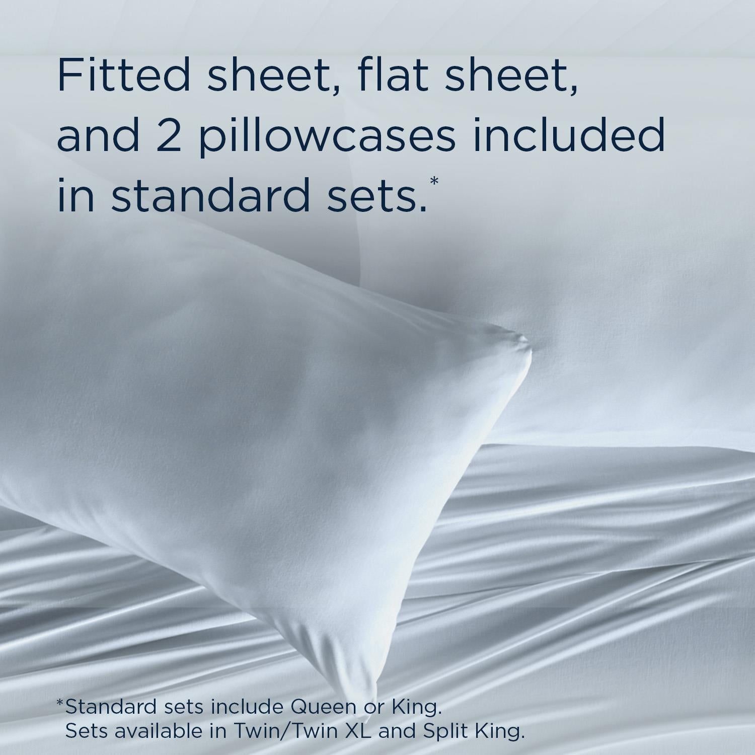  Tempur-Pedic TEMPUR Rayon from Bamboo Sheet Set Sleepy Blue (Full) IMAGE 11