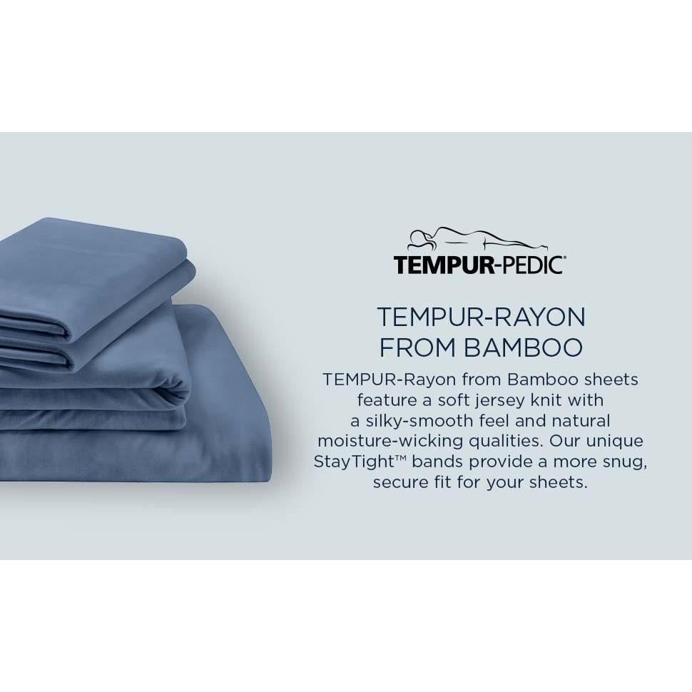  Tempur-Pedic TEMPUR Rayon from Bamboo Sheet Set Sleepy Blue (California King ) IMAGE 14