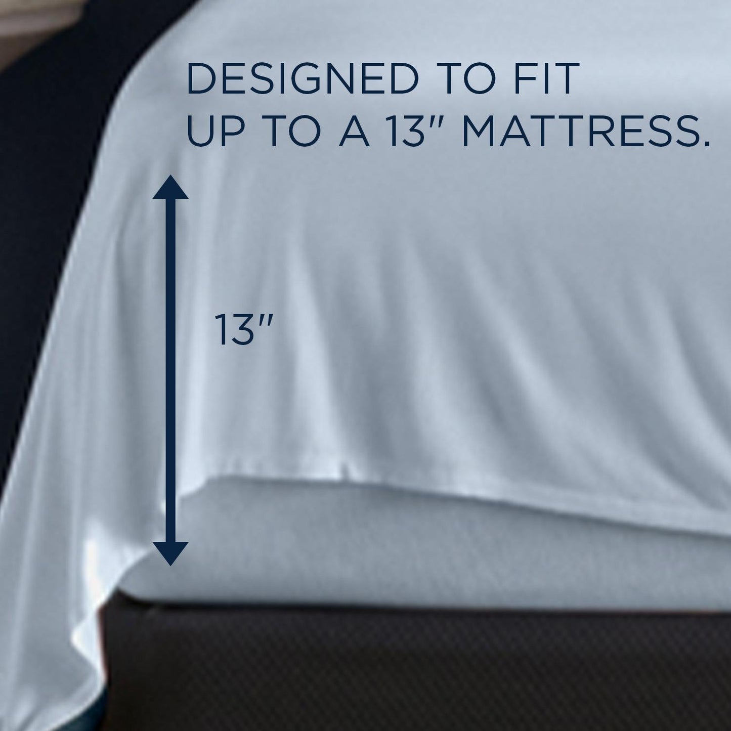  Tempur-Pedic TEMPUR Rayon from Bamboo Sheet Set Sleepy Blue (Twin XL) IMAGE 3