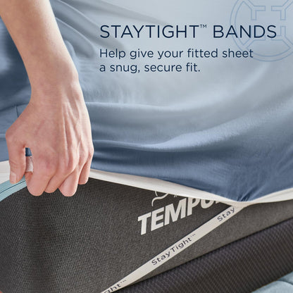  Tempur-Pedic TEMPUR Rayon from Bamboo Sheet Set Vintage Indigo (Twin) IMAGE 9