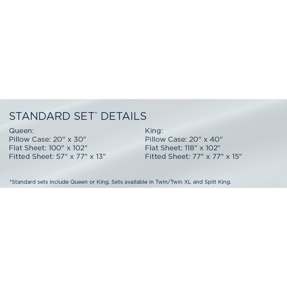  Tempur-Pedic TEMPUR Rayon from Bamboo Sheet Set Vintage Indigo (Split King) IMAGE 19