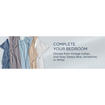  Tempur-Pedic TEMPUR Rayon from Bamboo Sheet Set Vintage Indigo (California King ) IMAGE 15