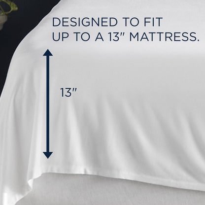  Tempur-Pedic TEMPUR Rayon from Bamboo Sheet Set White (Twin XL) IMAGE 3