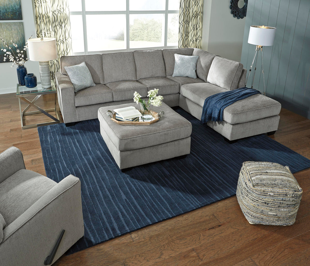 Altari Oversized Accent Alloy Ottoman