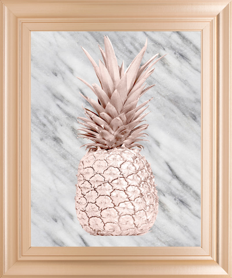 Rose Gold Pineapple on Gray Marble by Nature Magick