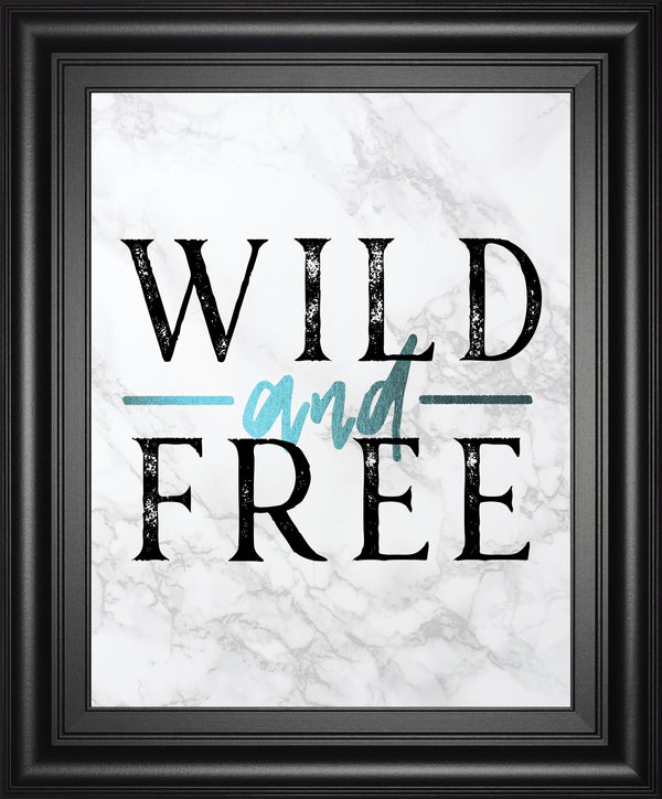 Wild and Free Turquoise Marble Adventure Quote by Nature Magick