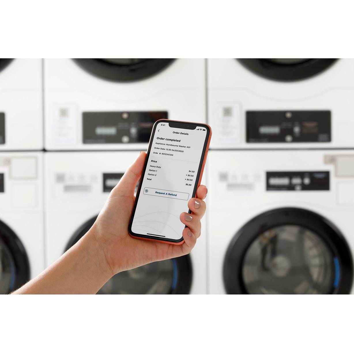  GE 7.7 cu.ft. Gas Front Loading Commercial Dryer VFD31GSSRWW IMAGE 5