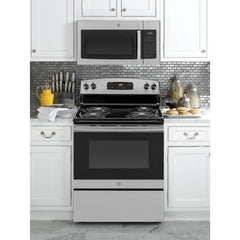  GE 30-inch, 1.6 cu. ft. Over-the-Range Microwave Oven JVM3160RTSS IMAGE 3