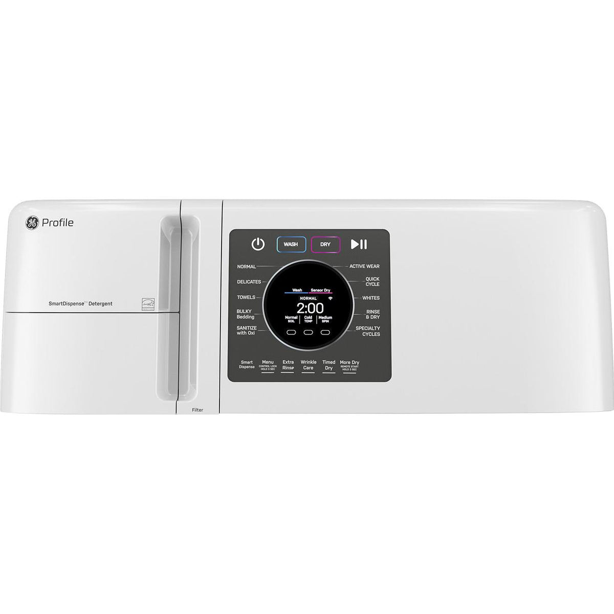  GE Profile All-in-One Electric Laundry Center with SmartDispense™ Technology PFQ83HSHWWW IMAGE 2