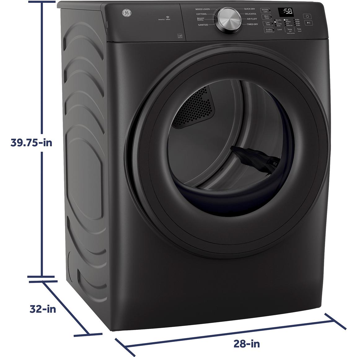  GE 7.8 cu. ft. Smart Gas Dryer with WiFi Powered by SmartHQ™ GFD35GSPYDS IMAGE 3