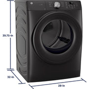  GE 7.8 cu. ft. Smart Gas Dryer with WiFi Powered by SmartHQ™ GFD35GSPYDS IMAGE 3