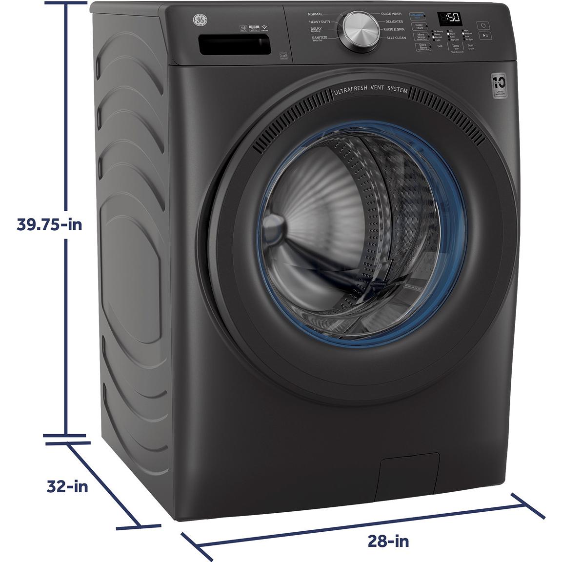  GE 4.6 cu. ft. Smart Front Load Washer with UltraFresh Vent System with OdorBlock™ GFW350SPYDS IMAGE 6