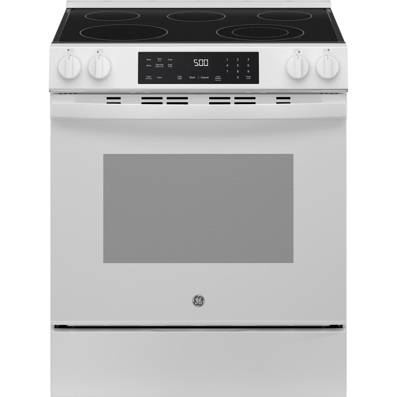 GE 30-inch Slide-in Electric Range with Crisp Mode GRS500PVWW IMAGE 1