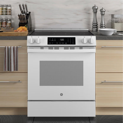  GE 30-inch Slide-in Electric Range with Crisp Mode GRS500PVWW IMAGE 6