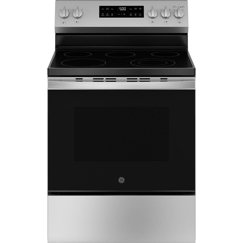 GE 30-inch Freestanding Electric Range with Crisp Mode GRF500SVSS
