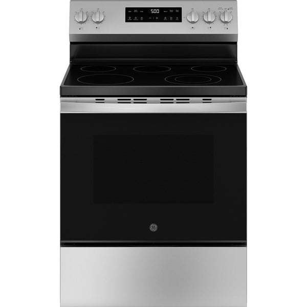 GE 30-inch Freestanding Electric Range with Crisp Mode GRF500SVSS