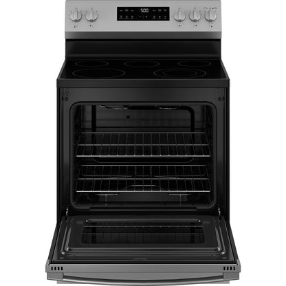  GE 30-inch Freestanding Electric Range with Crisp Mode GRF500SVSS IMAGE 3