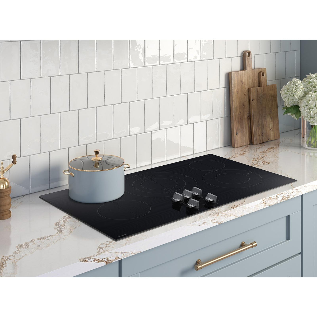  Samsung 36-inch Electric Cooktop NZ36FG6432RKAA IMAGE 2