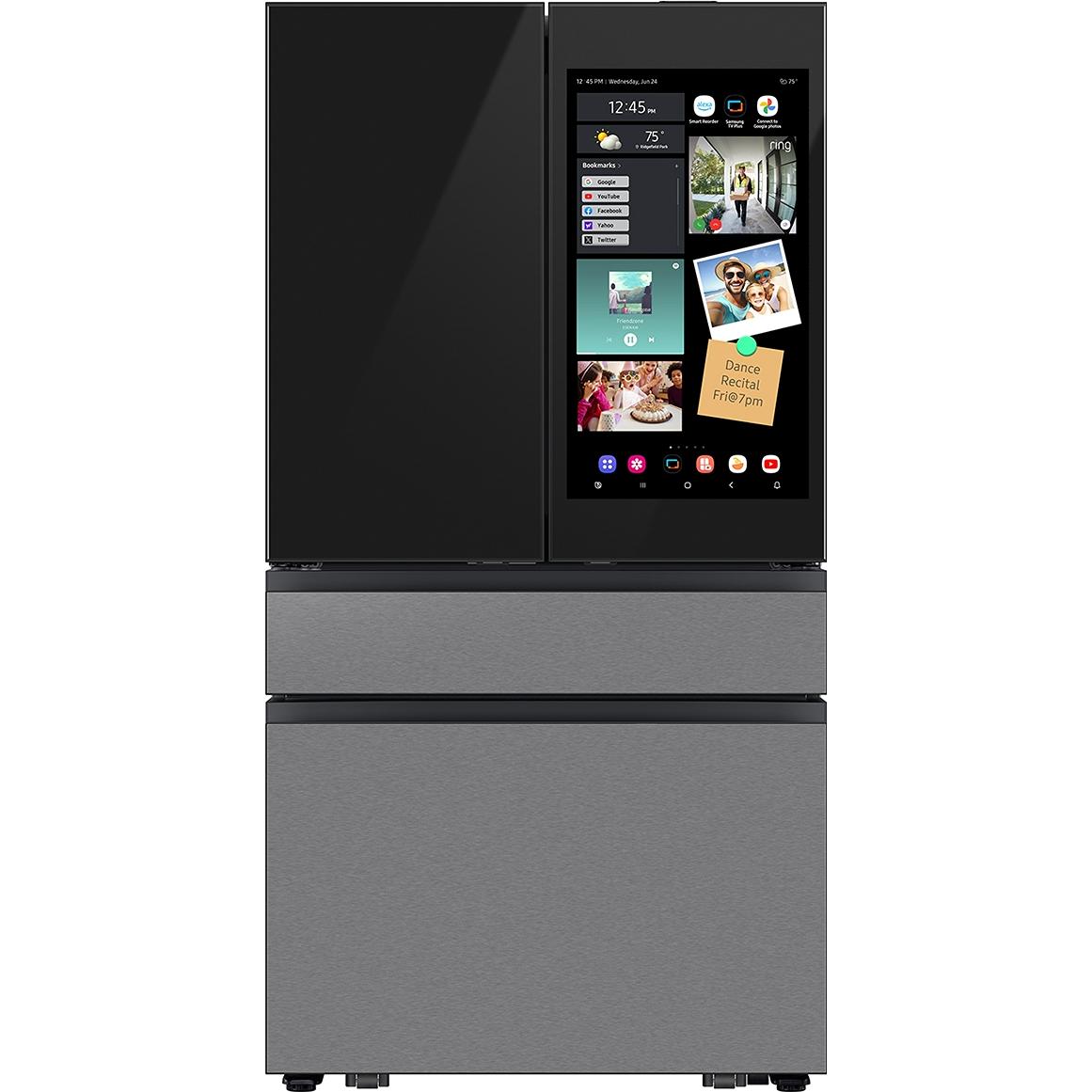  Samsung 36-inch, 23 cu. ft. Counter-Depth French 4-Door Refrigerator with AI Family Hub™+ RF90F23EECRAA IMAGE 1