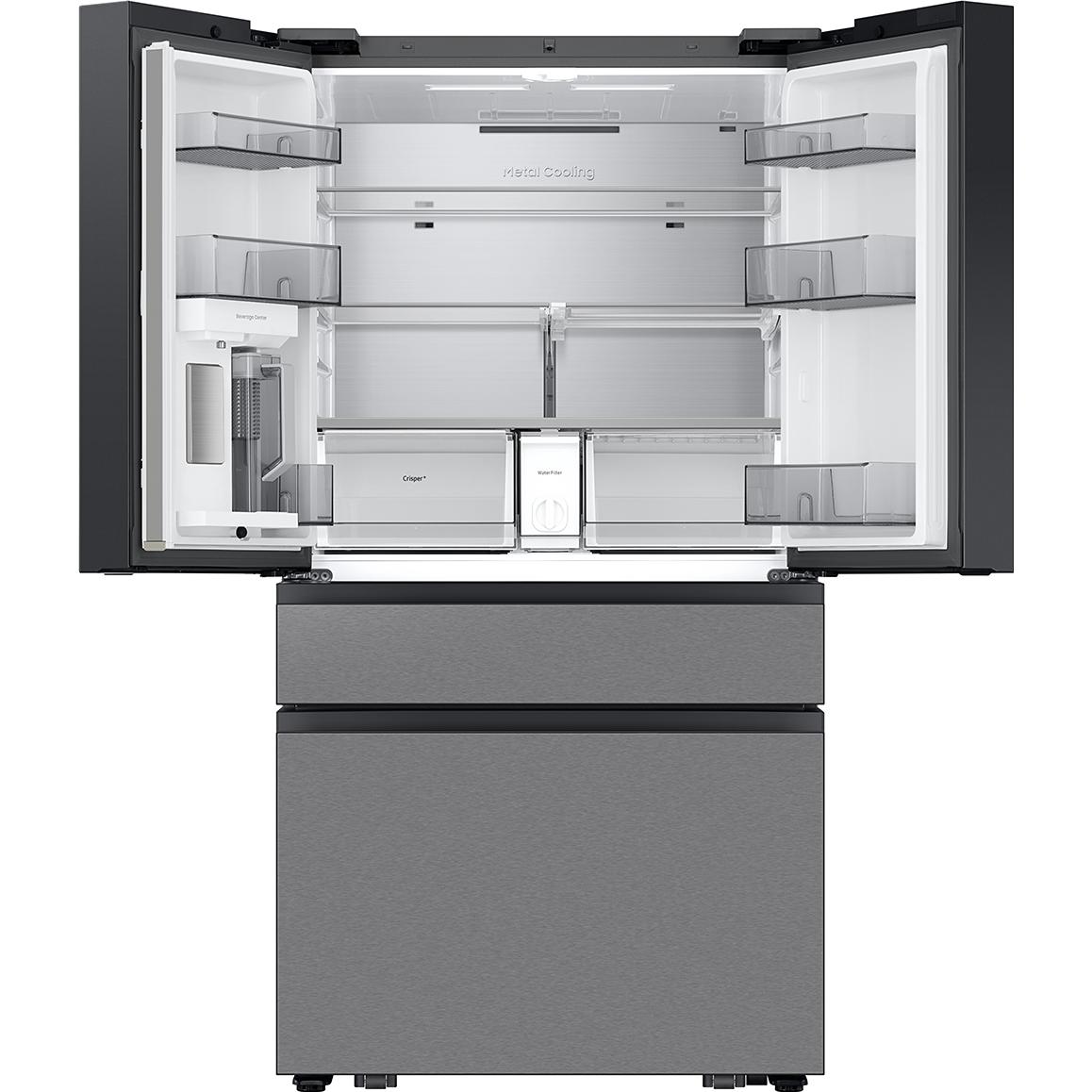  Samsung 36-inch, 23 cu. ft. Counter-Depth French 4-Door Refrigerator with AI Family Hub™+ RF90F23EECRAA IMAGE 2