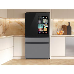  Samsung 36-inch, 23 cu. ft. Counter-Depth French 4-Door Refrigerator with AI Family Hub™+ RF90F23EECRAA IMAGE 3