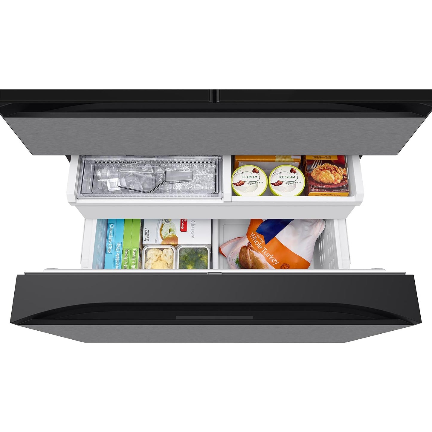  Samsung 36-inch, 23 cu. ft. Counter-Depth French 4-Door Refrigerator with AI Family Hub™+ RF90F23EECRAA IMAGE 4