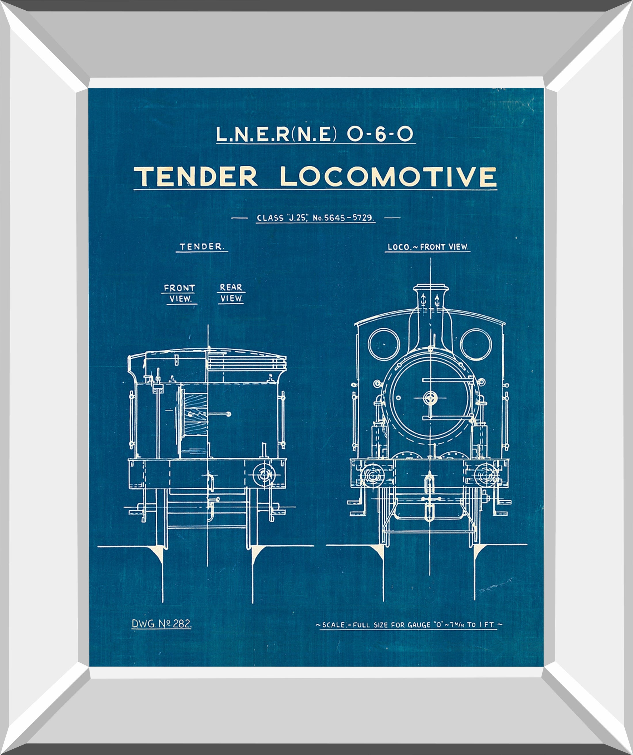 Locomotive Blueprint III by Wild Apple Portfolio