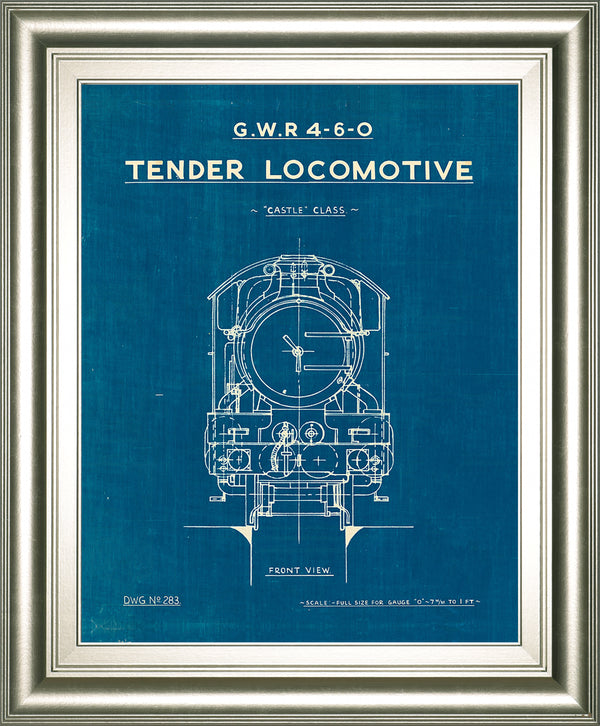 Locomotive Blueprint II by Wild Apple Portfolio