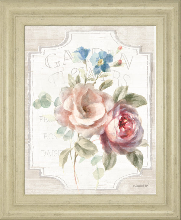 Cottage Garden IV on wood by Danhui Nai