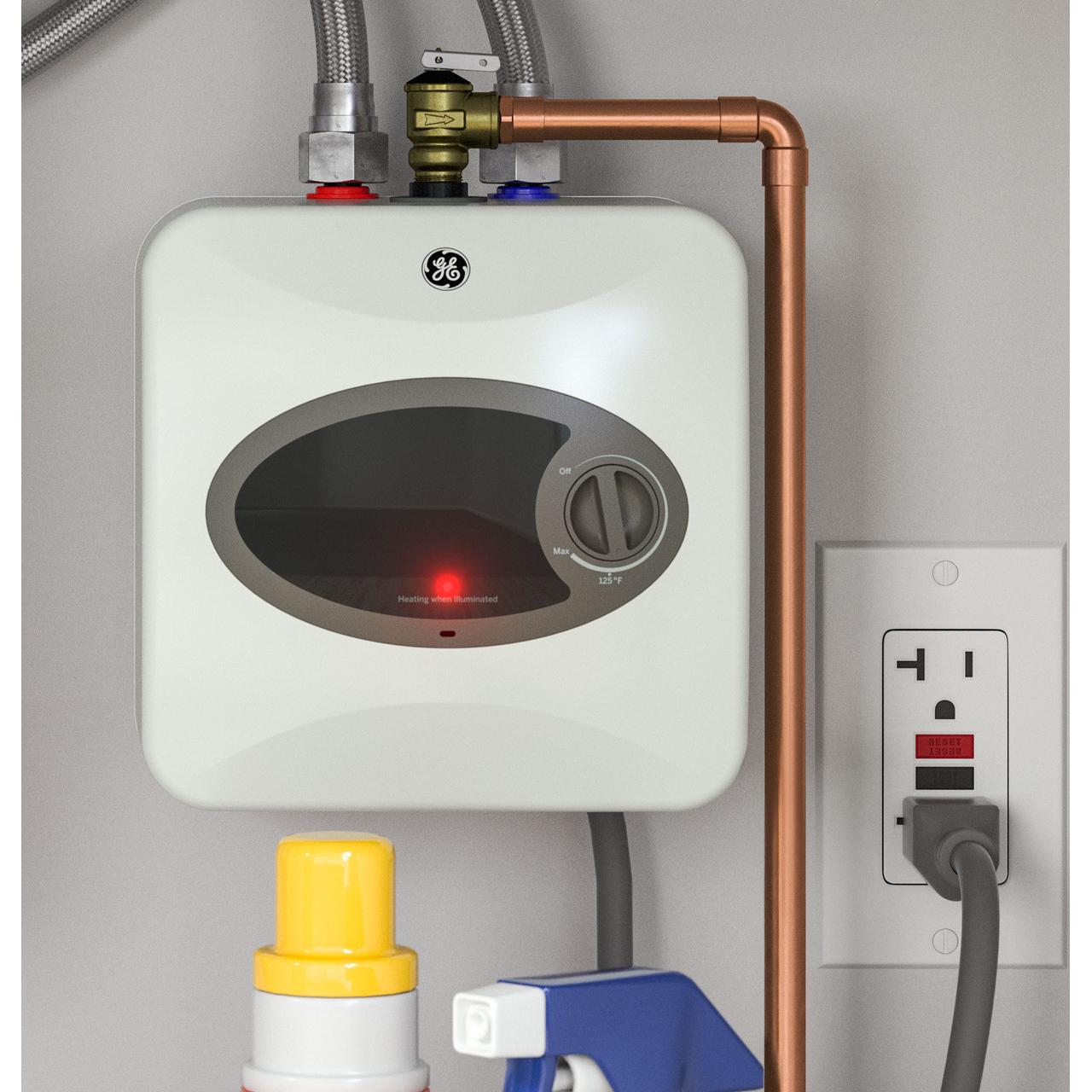  GE 6 Gallons Residential Electric Water Heater GE06P08BAW IMAGE 1