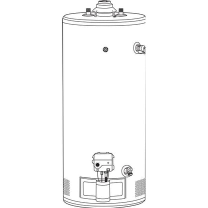  GE 40 Gallon Short Residential Liquid Propane Water Heater GP40S08BXW IMAGE 1