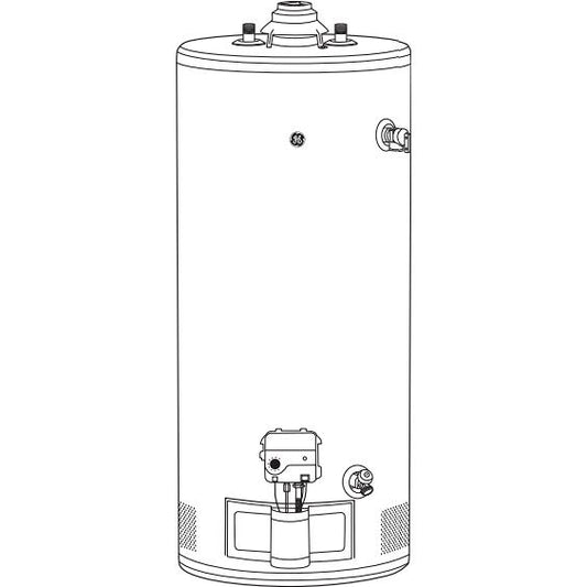  GE 40 Gallon Short Residential Liquid Propane Water Heater GP40S10BXW IMAGE 1