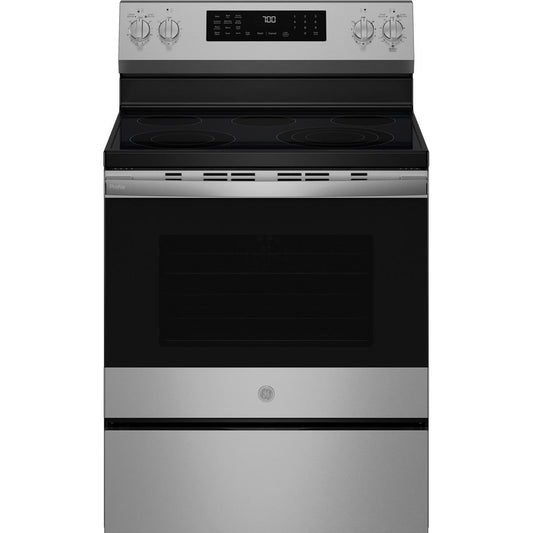  GE Profile 30-inch Smart Freestanding Electric Convection Range with No Preheat Air Fry and EasyWash™ Oven Tray PRF700AYFS IMAGE 1