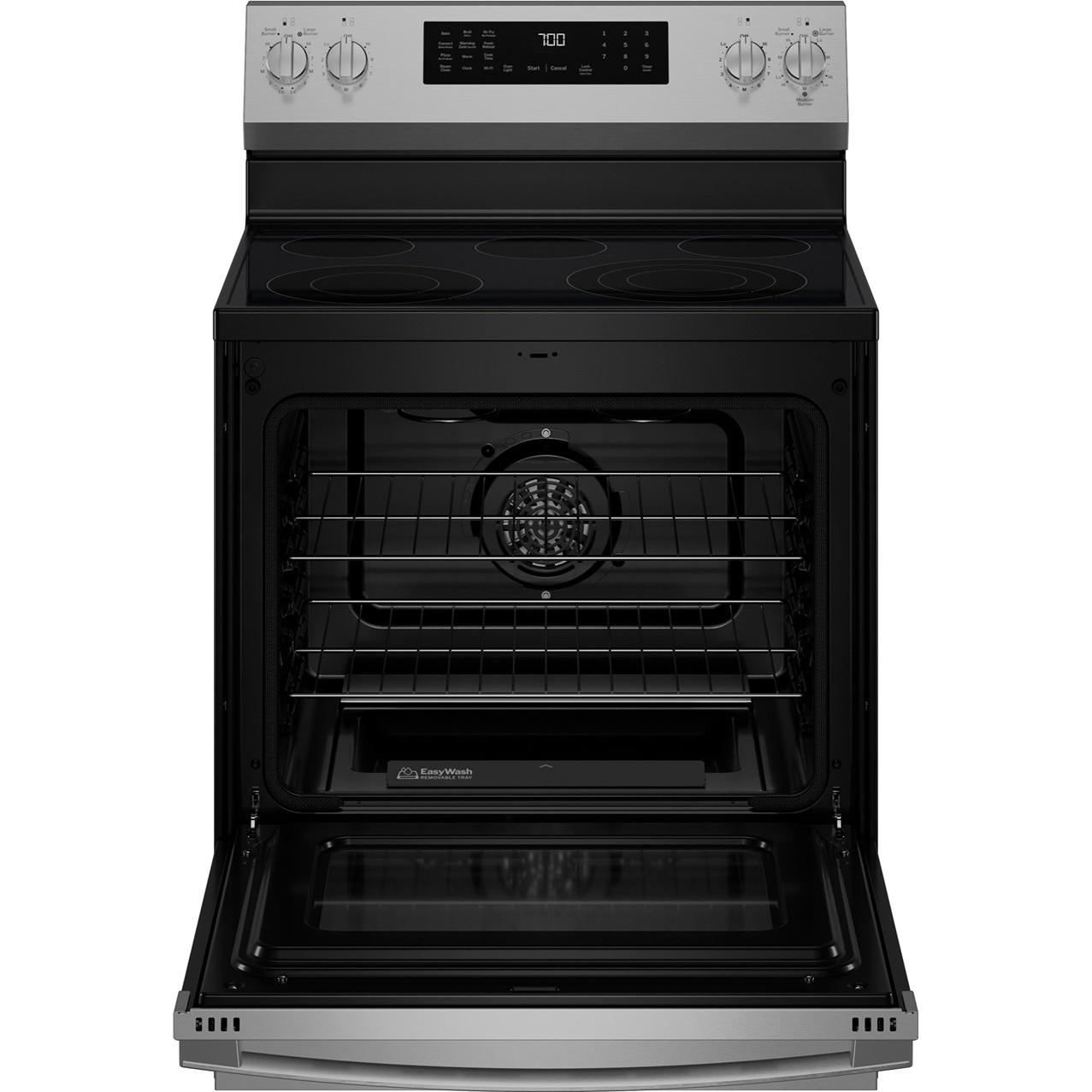  GE Profile 30-inch Smart Freestanding Electric Convection Range with No Preheat Air Fry and EasyWash™ Oven Tray PRF700AYFS IMAGE 3