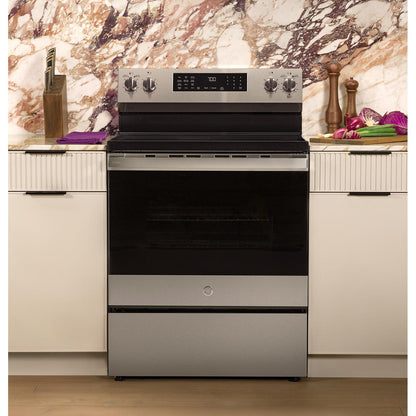  GE Profile 30-inch Smart Freestanding Electric Convection Range with No Preheat Air Fry and EasyWash™ Oven Tray PRF700AYFS IMAGE 8
