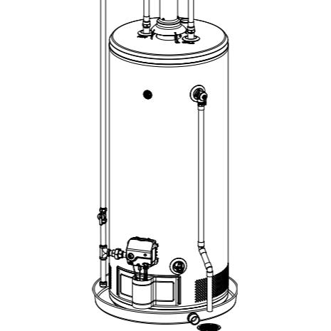  GE 40 Gallons Short Residential Liquid Propane Water Heater CP40S12BXW IMAGE 1