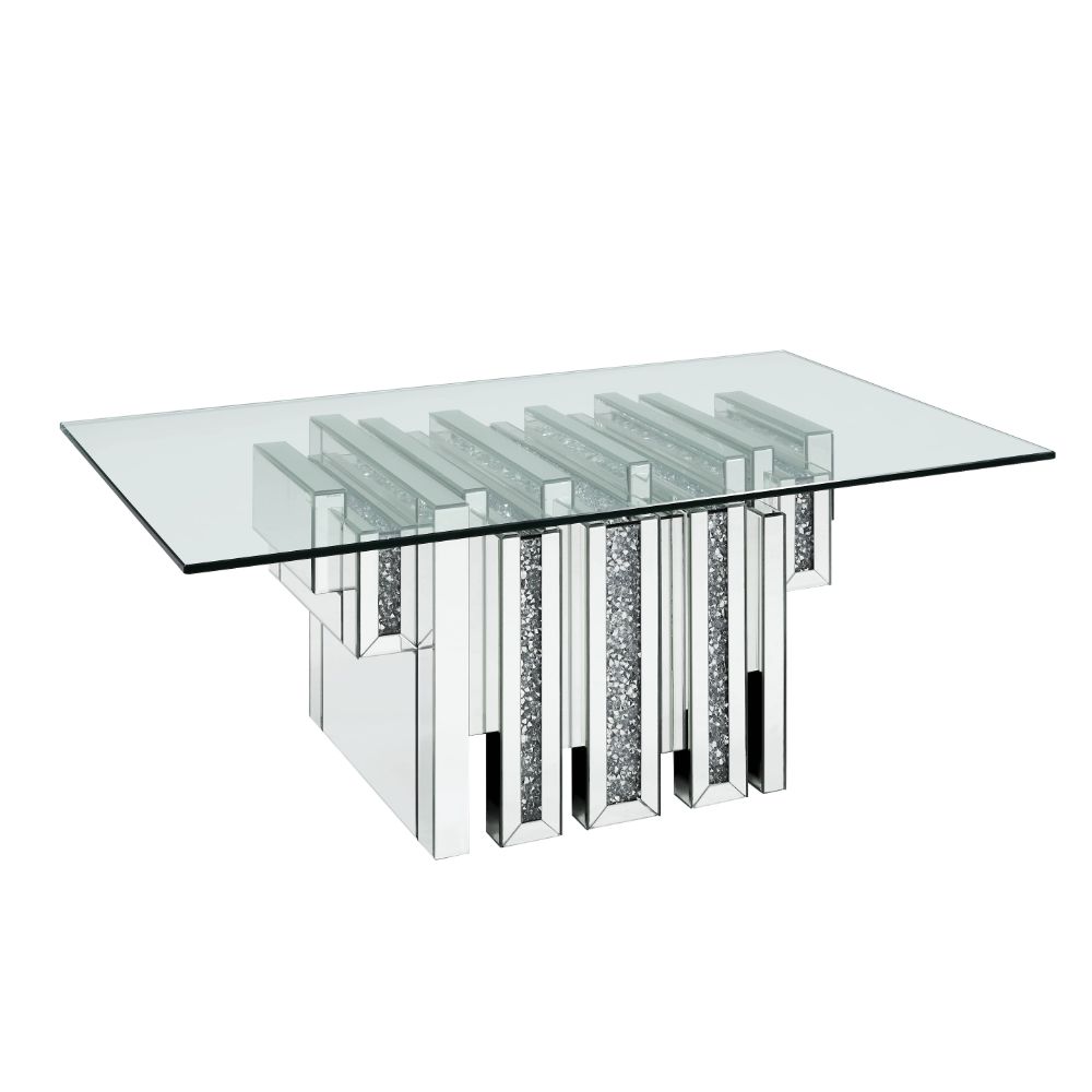 Noralie Rectangular Coffee Table with Pedestal