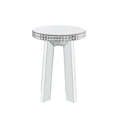 Lotus Glam End Table with Round Top