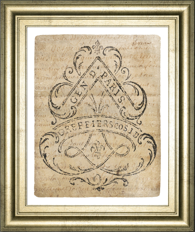 Letter Crest I Vintage v2 by Wild Apple Portfolio