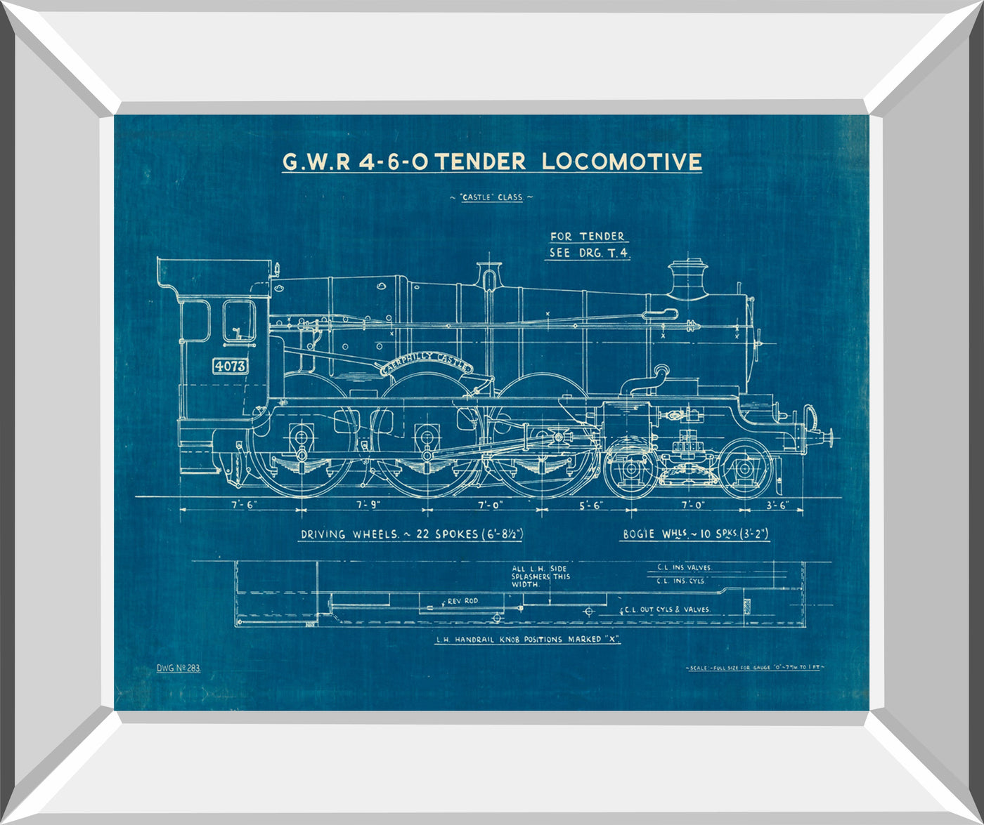 Locomotive Blueprint I by Wild Apple Portfolio