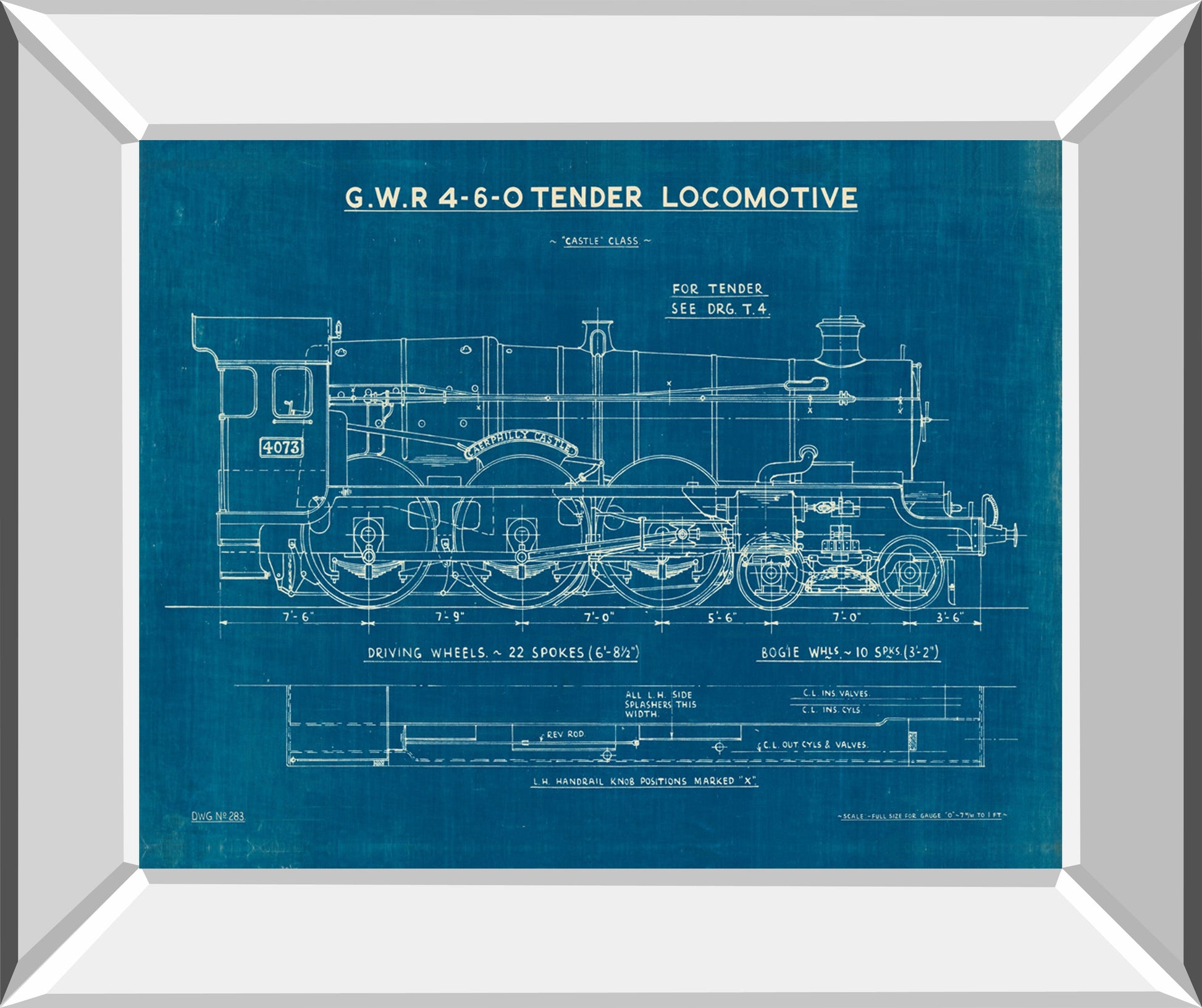Locomotive Blueprint I by Wild Apple Portfolio